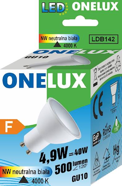 ONELUX LED GU10 4.9W >80 4000K