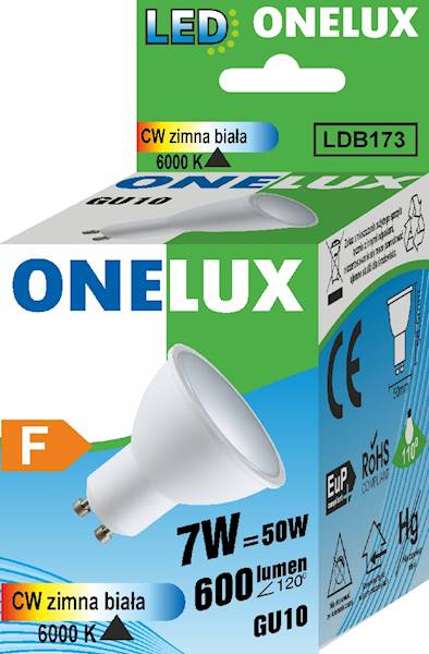 ONELUX LED GU10 7W  >80 6500K