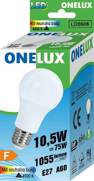 ONELU.LED GREEN E27 A60 10.5W 1055 lm 4000K 75W/10