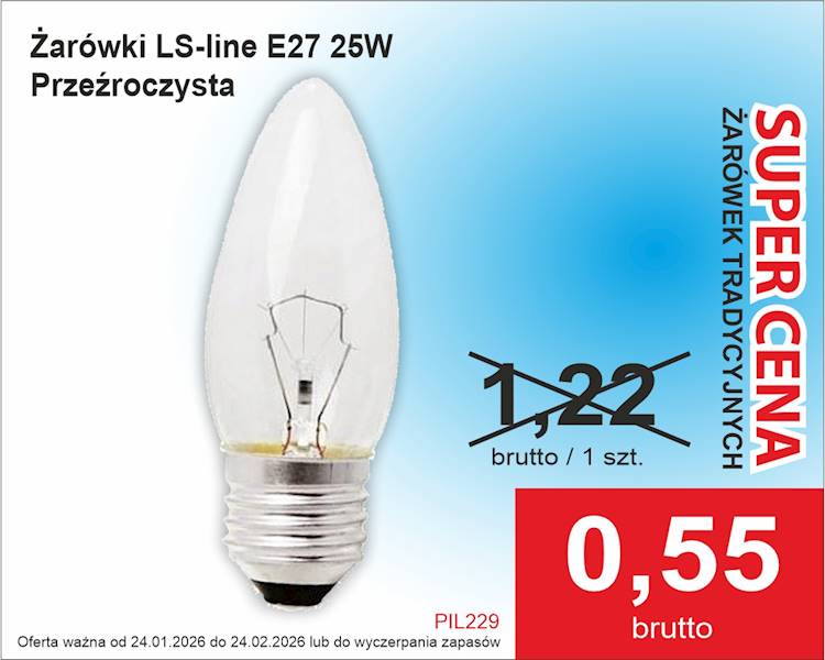 ..E27/25W świeca Ls-line PRZEŹR. SYGNALIZACYJNA