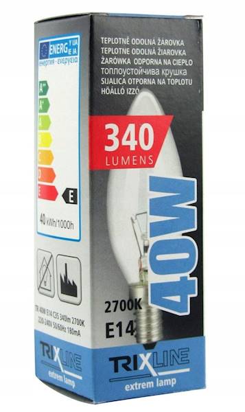 PATRON ŻARÓWKA OKAP E14 40W T25L