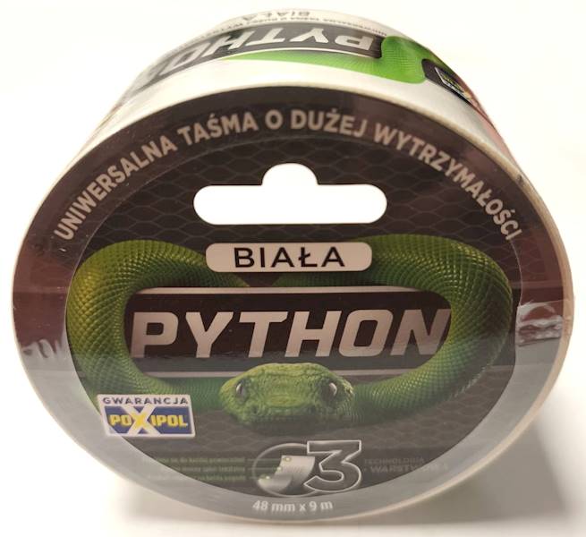 TAŚMA BIAŁA  PYTHON 9mX48mm 3-wartsw./18