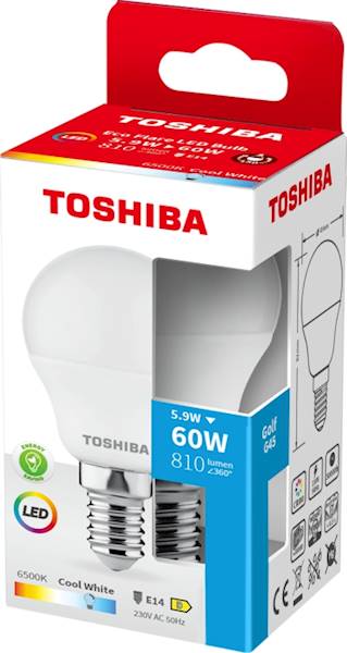LED TOS.ECO F G45 E14 5.9W 810LM 6500K 60W