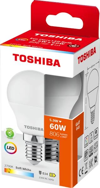 LED TOS.ECO F G45 E14 5.9W 806LM 2700K 60W