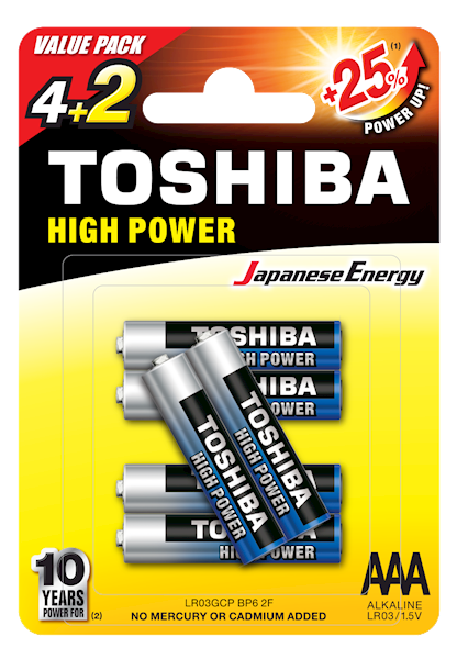TOSHIBA LR03/6 BL HIGH POWER /72-576/