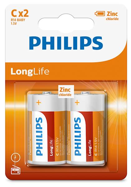PHILIPS LONGLIFE R14/2/  BL /24-48/