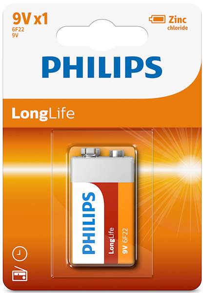 PHILIPS LONGLIFE 6F22/1 BL ( 9V )/12-24/