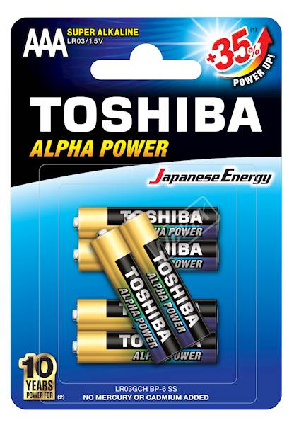 TOSHIBA LR03/ BL6 ALPHA POWER /12-96/