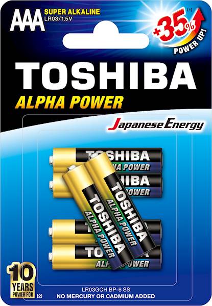 Baterie TOSHIBA LR03/ BL6 ALPHA POWER /12-96/