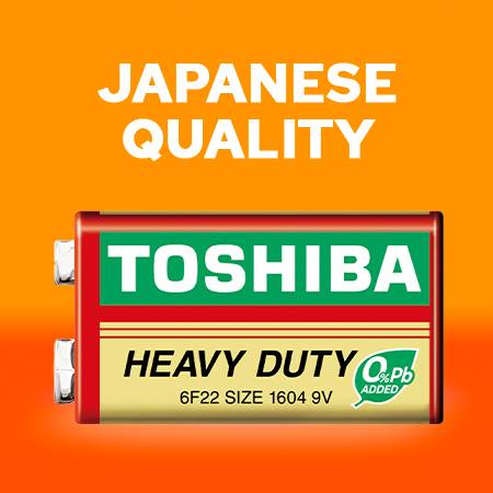 Baterie TOSHIBA HEAVY DUTY 6F22 / BL1 9V /10-50 IM