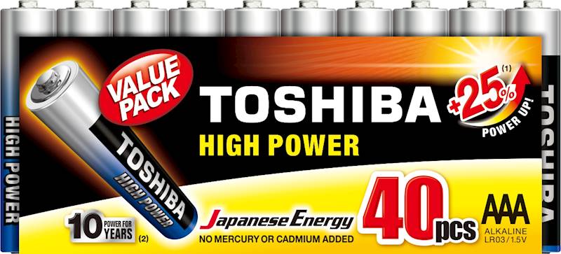 . Baterie TOSHIBA LR6 / BL40   HIGH POWER /3-12/