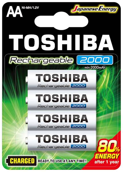 . AKUMULATORKI TOSHIBA HR6/4BL 2000mah R2U/10-50