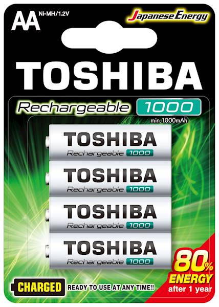 . Akumulatorki  TOSHIBA HR6/4BL1000mah R2U/10-100