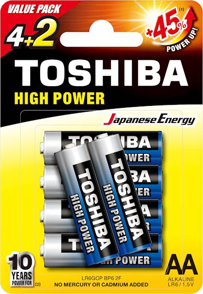Baterie TOSHIBA LR6/ BL6  HIGH POWER /12-96/