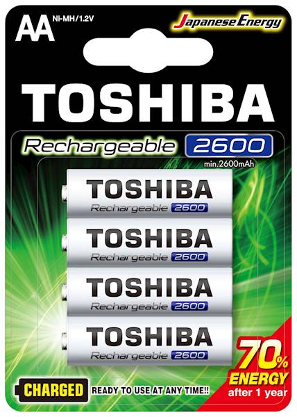 . Akumulatorki TOSHIBA HR6/4BL 2600mah R2U/10-100