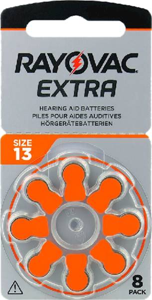 RAYOVAC EXTRA 13 /BL8 /10/100  VAT 8% SŁUCHOWA