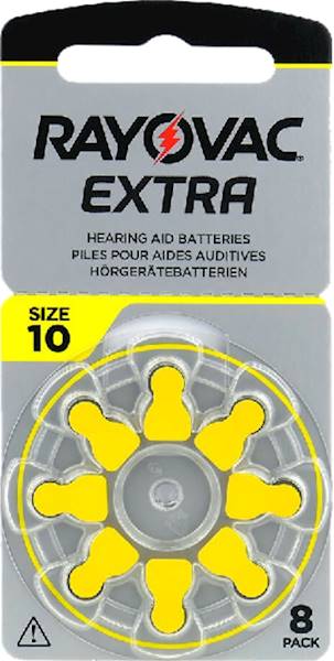 RAYOVAC EXTRA 10 / BL8 /10 / 100  VAT 8% SŁUCHOWA