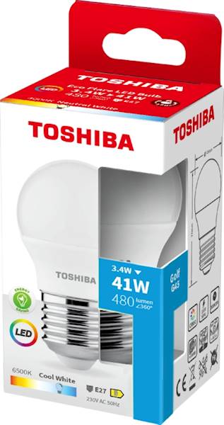 LED TOSH.ECO F G45 E27 3.4W 480LM 6500K 41W