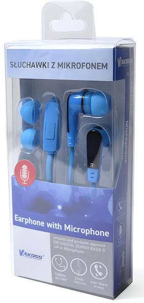 VAKOSS SK 135B Słuchawki z mikrofonem  BLUE