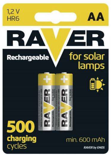 RAVER AKUM.SOLAR NIMH HR6 / 2BL 600 mah /24