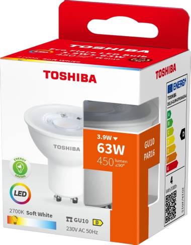 LED TOSH.ECO F GU10 3.9W 470LM 36*2700K 40W