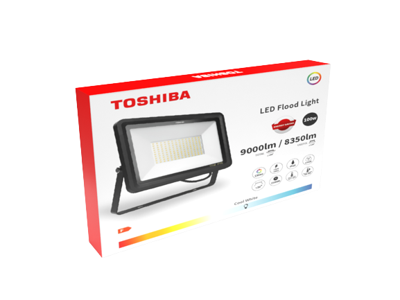 TOSHIBA FLOOD LIGHT 150W 6500K  IP65/BLAC
