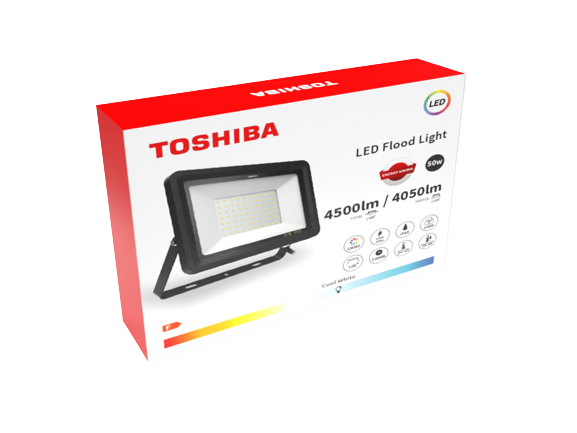 TOSHIBA FLOOD LIGHT 50W 4050 lm 6500K IP65/BLACK