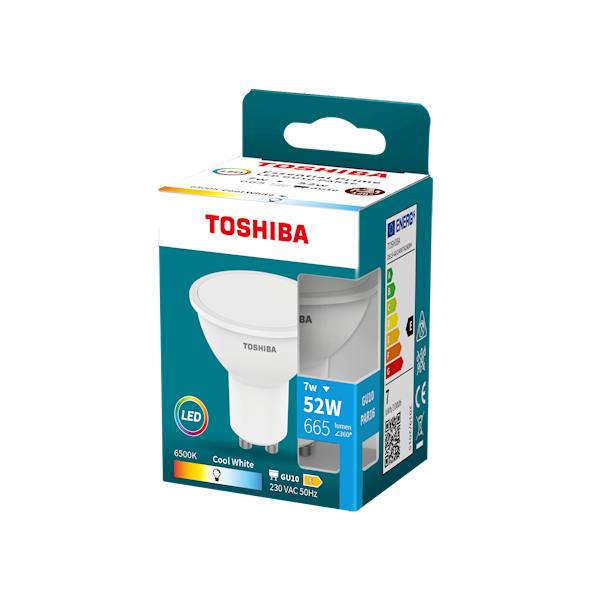 LED TOSH.ESENTI.GU10 7W=52W 120* 6500K 665lm