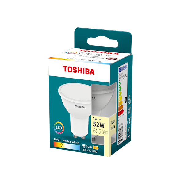 LED TOSH.ESENTI.GU10 7W=52W 120* 4000K  665lm