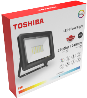 Naświetlacz TOSHIBA FLODLIGHT 30W 2450lm 6500K /B