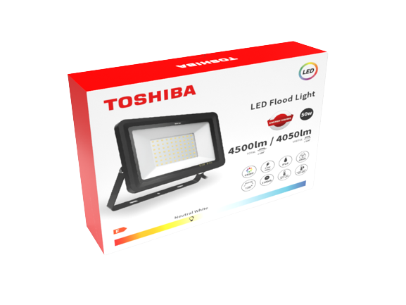 TOSHIBA FLOOD LIGHT 50W 4050 lm 4000K  IP65/BLACK