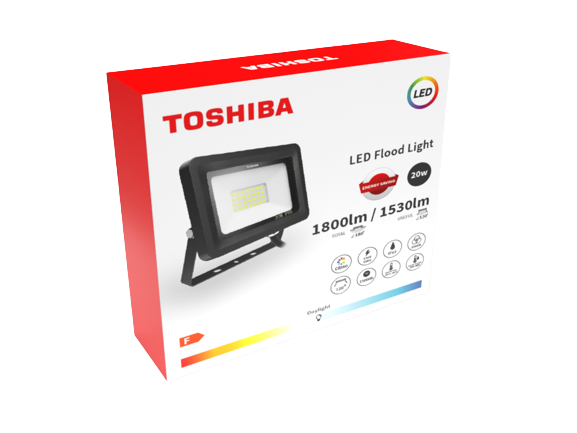 TOSHIBA FLOOD LIGHT 50W 4050 lm 6500K/IP65 BLACK
