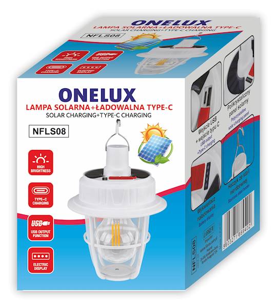 LAMPA ONELUX SOLARNA+ ŁADOWALNA 500lm NFLS08