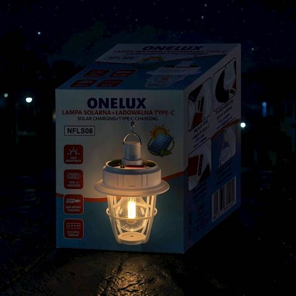 . NFLS08 LAMPA ONELUX  SOLARNA+ ŁADOWALNA 500lm 