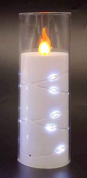 5509 ŚWIECA BIAŁ ŻYWY PŁOM  OPLOT 55/150MM+2XR6 /6