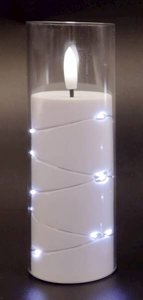 5507 ŚWIECA BIAŁA  OPLOT  55/150MM+2XR6 /6