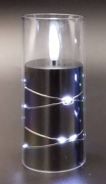 5501 ŚWIECA CZARNA Z OPLOTEM  55/125MM+2XR6 /6