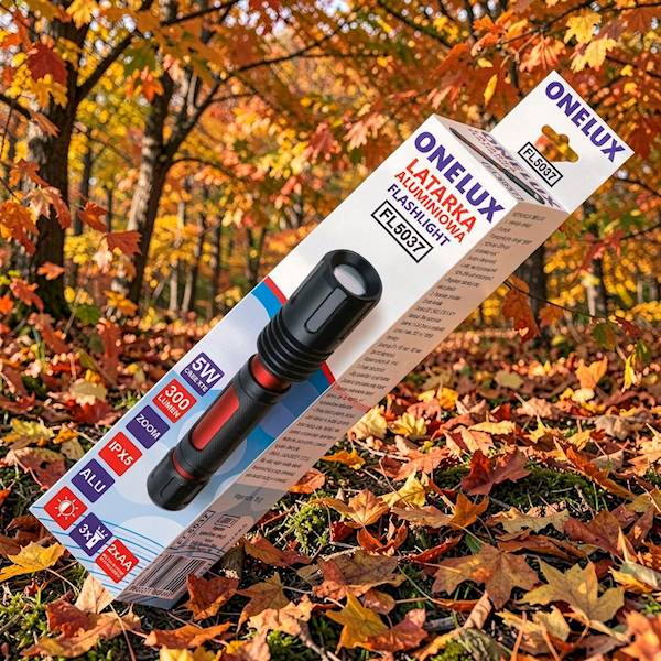 .FL5037 Latarka ONELUX ALUMINIUM 2xAA 5W 300lm