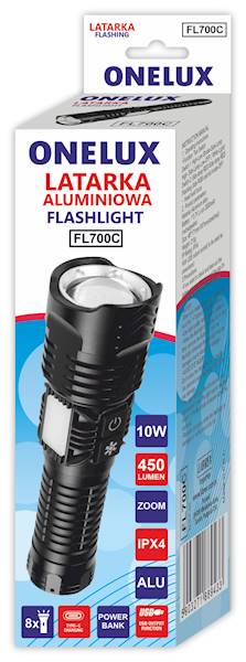FL700C LATARKA ONELUX ALU.ŁADOW.ZOOM 10W 450lm 