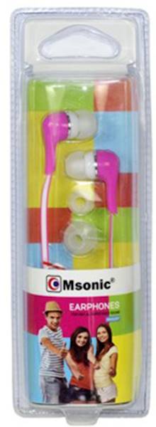 MSONIC  MH 132 EP SŁUCHAWKI DOUSZNE RED/PINCK