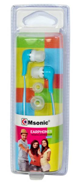 MSONIC  MH 132 EB SŁUCHAWKI DOUSZNE BLUE