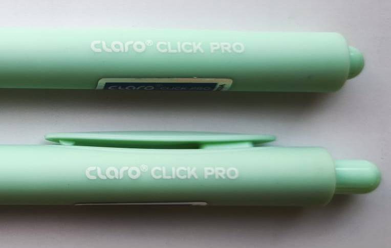 Długopisy CLARO CLICK PRO PASTEL 0.7mm Blue=10 szt