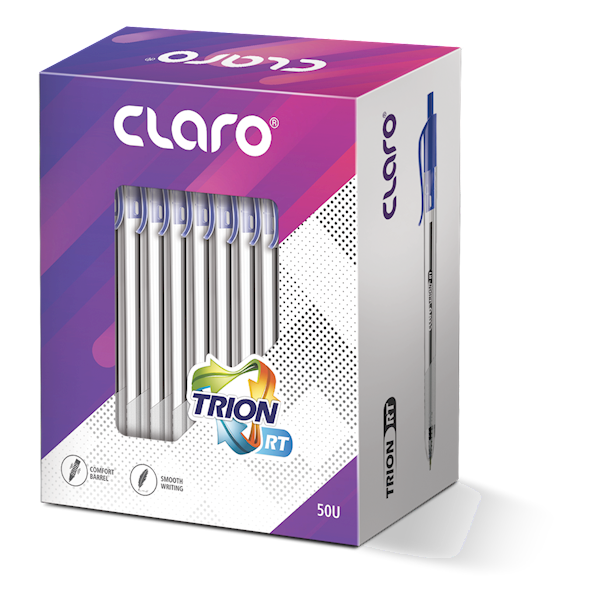 Długopisy CLARO TRION RT BLUE AUT. 0.7 mm opk50szt