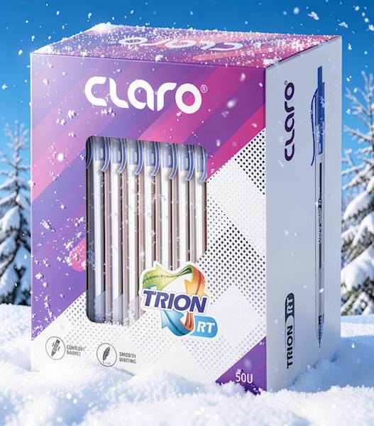 Długopisy CLARO TRION RT BLUE AUT. 0.7 mm opk50szt
