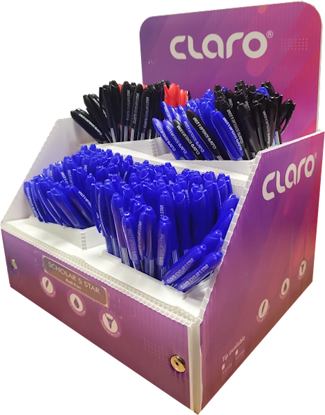 Długopisy CLARO SCHOLAR 5STAR ST=200szt MIX0.6mm  