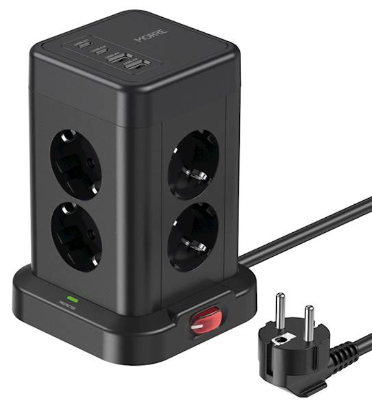 LISTWA ZASIL.M-413 8G 230V 2USB A 2USB C KOSTKA 2M