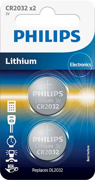 Baterie PHILIPS CR 2032/2 BL /20-200/
