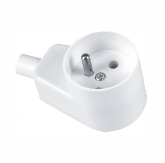 GNIAZDO PRZENOŚNE KĄTOWE 2P+Z GN-170 BIAŁE LUZ