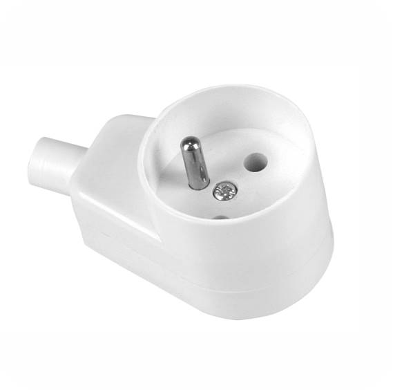 GNIAZDO PRZENOŚNE KĄTOWE 2P+Z GN-170 BIAŁE