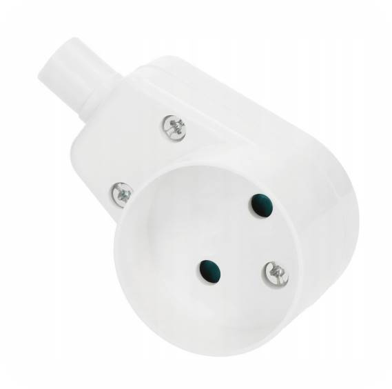 GNIAZDO PRZENOŚNE KĄTOWE 160K BIAŁE